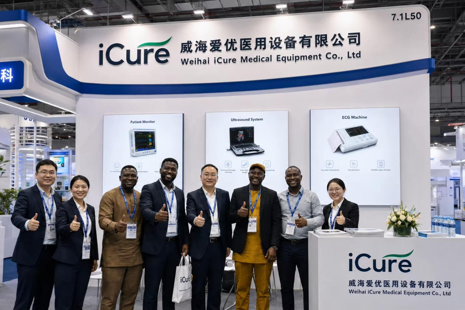 iCure Medical exhibition team and distributor environment