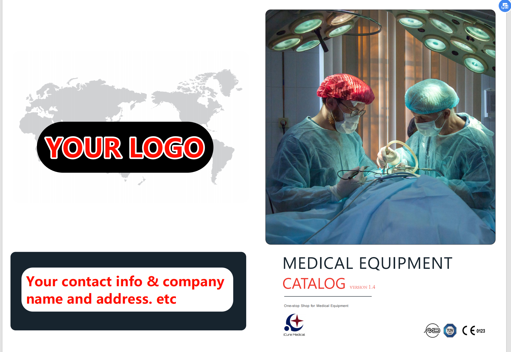 Medical equipment catalog and distributor support concept